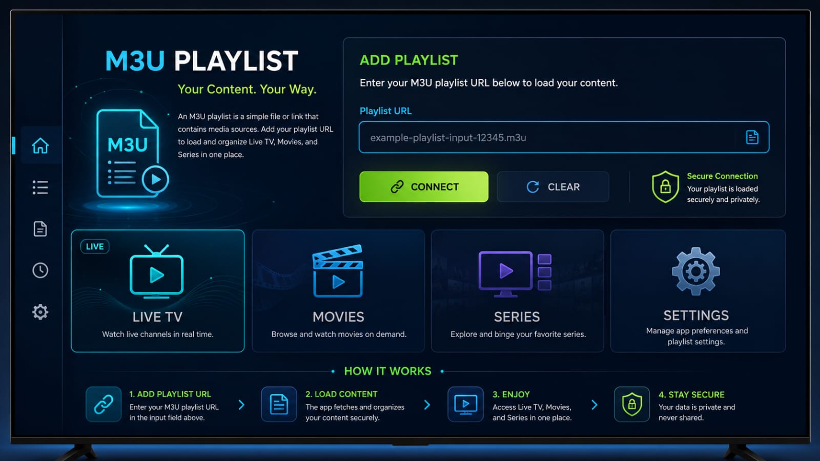 Playlist M3U application IBO Maroc