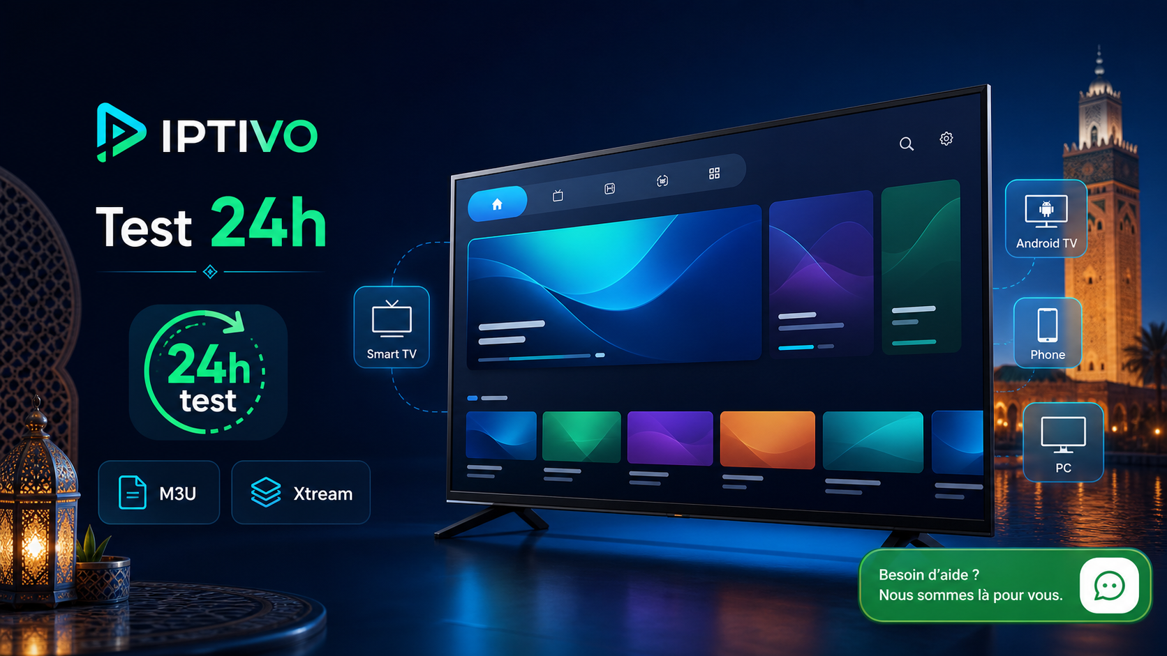 Test IPTV gratuit 24h Maroc IPTIVO Smart TV WhatsApp Test IPTV gratuit 24h Maroc 