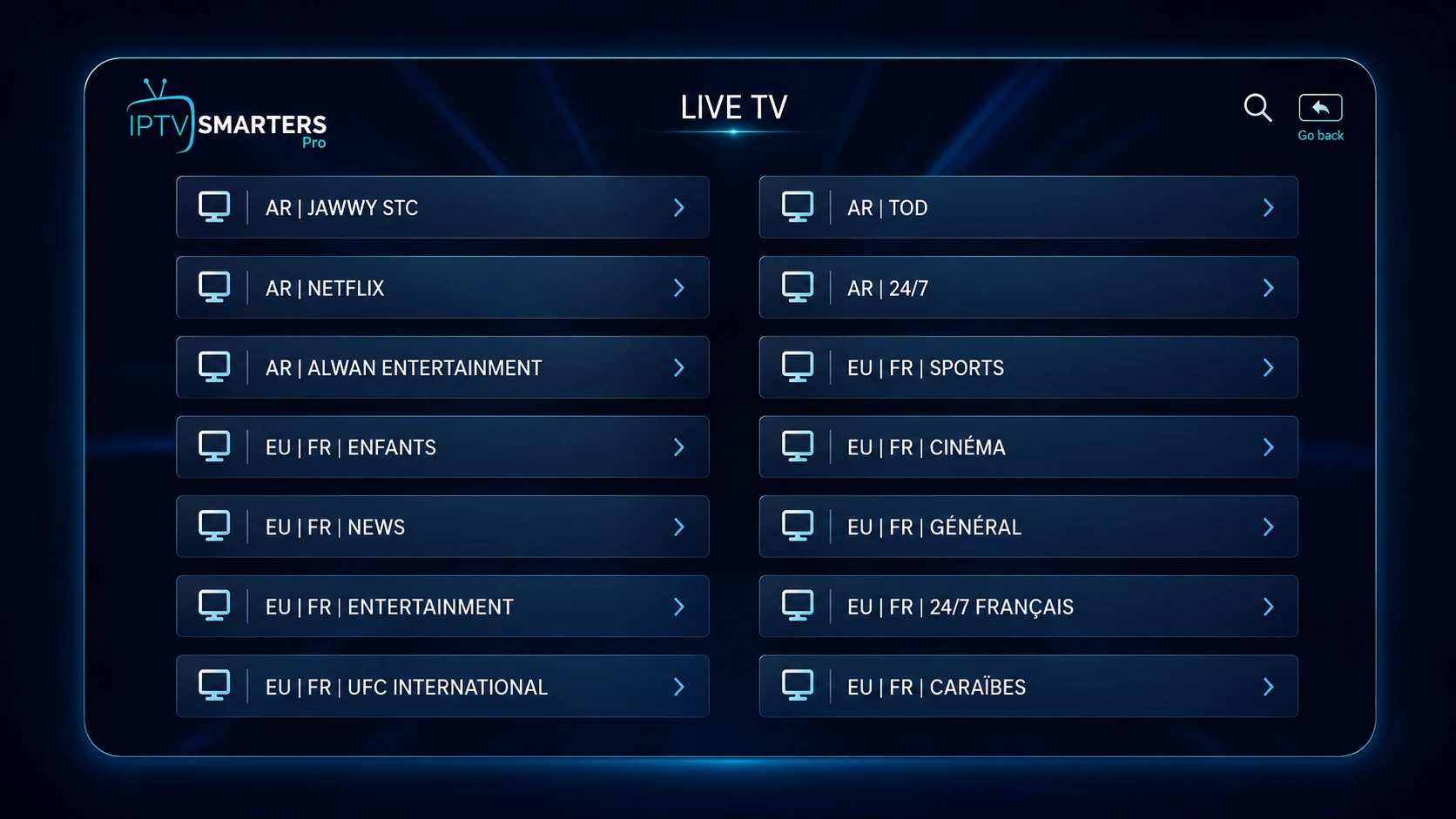 IPTV Premium IPTIVO sur Smart TV